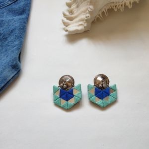 Blue Lotus Earrings 2